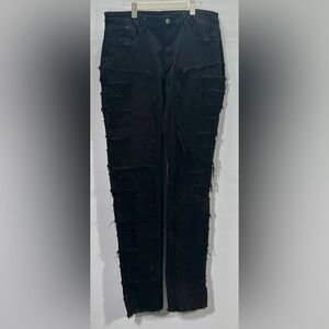 Source Unknown Black Ripped Chinos size 34X41